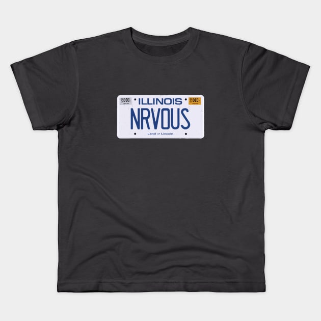 NRVOUS - Ferris Bueller Ferrari license plate Kids T-Shirt by BodinStreet